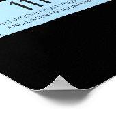 111 Engel Number Blue Poster (Ecke)