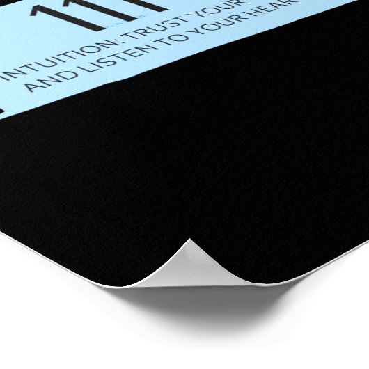 111 Engel Number Blue Poster (Ecke)