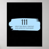 111 Engel Number Blue Poster (Vorne)