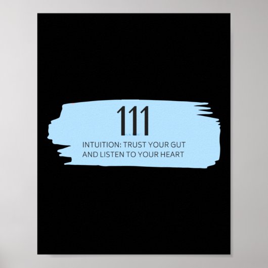 111 Engel Number Blue Poster (Vorne)