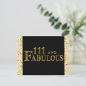 111 Geburtstag Feiertagspostkarte (Stehend Vorderseite)