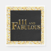 111 Geburtstag Serviette (Vorderseite)