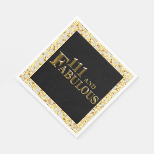 111 Geburtstag Serviette (Ecke)