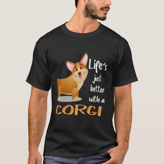 111 Leben ist einfach besser mit einem Corgi T-Shirt (Vorderseite)