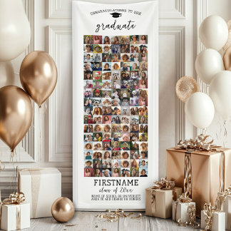 112 Foto Collage Abschluss Moderner Minimal weiß Banner
