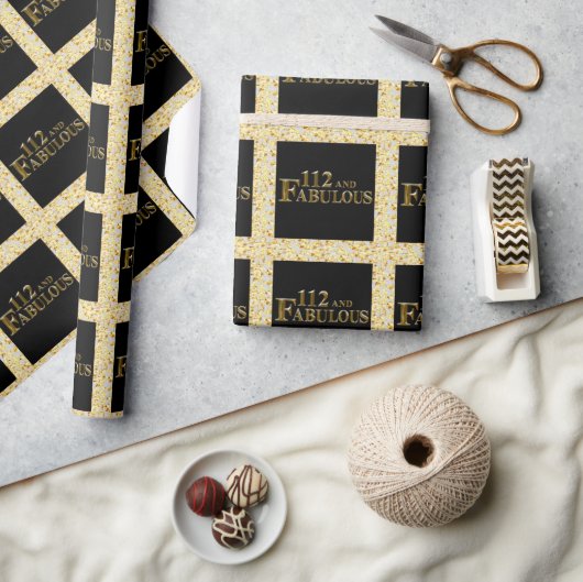 112 Geburtstag Geschenkpapier (Kunsthandwerk)