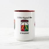 112th Signalbn-Tasse Zweifarbige Tasse (Mittel)