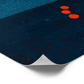 1130 Festigkeit und Ruhe eines Blumenminimalismus  Poster (Ecke)