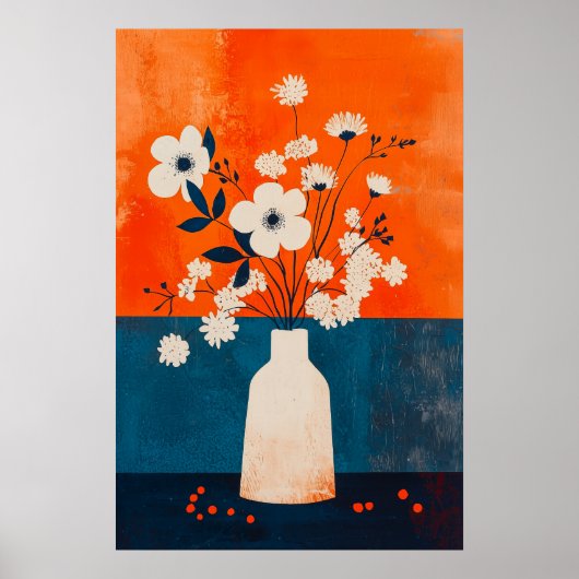 1130 Festigkeit und Ruhe eines Blumenminimalismus  Poster (Vorne)