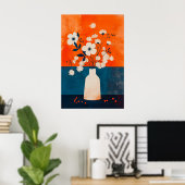 1130 Festigkeit und Ruhe eines Blumenminimalismus  Poster (Heimbüro)