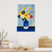 1131 Kraft und Ruhe eines Blumenminimalismus - Hi Poster (Küche)