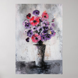 1136 Festigkeit und Ruhe eines Blumenminimalismus  Poster