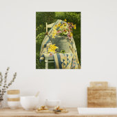 1138 Wasserkocher im Garten Kunstdruckerei Poster (Küche)