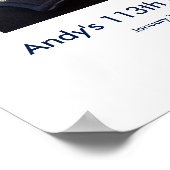 113. Geburtstag Foto Zollanmeldung in Party Board Poster (Ecke)