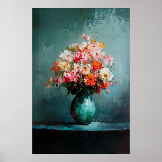 1140 Festigkeit und Ruhe eines Blumenminimalismus  Poster (Vorne)