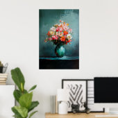 1140 Festigkeit und Ruhe eines Blumenminimalismus Poster (Heimbüro)