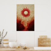 1144 Feuer und Wasser Poster (Küche)