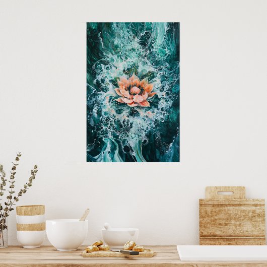 1145 Feuer und Wasser Poster (Küche)