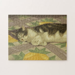 1149 Katze auf Quilt Puzzle