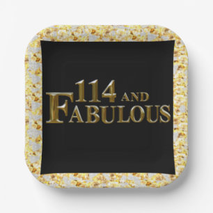 114. Geburtstag  Pappteller