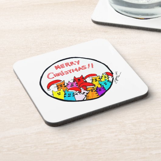 114 - Weihnachtskatzen - Untersetzer (Linke Seite)