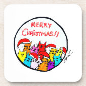 114 - Weihnachtskatzen - Untersetzer (Vorderseite)