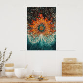 1151 Feuer und Wasser Poster (Küche)