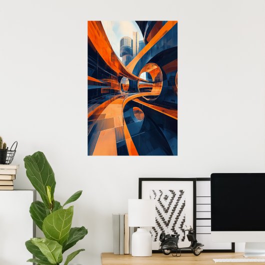 1155 Retro-Futurismus Poster (Heimbüro)