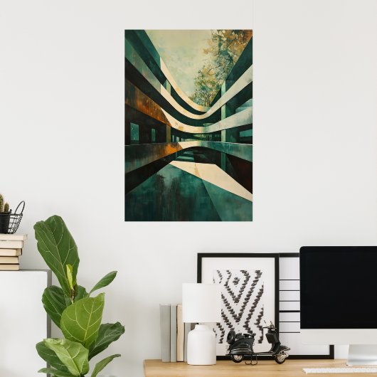 1162 Retro-Futurismus Poster (Heimbüro)