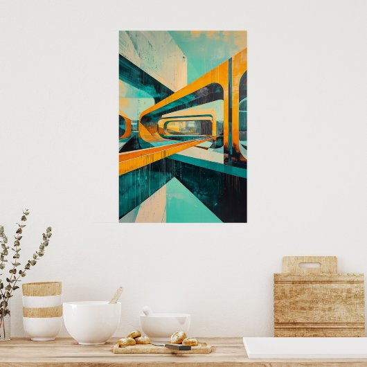 1164 Retro-Futurismus Poster (Küche)