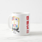 116-1b AKTA schwarzer Gurt-Tasse Lehrer-5. Dans Kaffeetasse (Vorderseite Links)