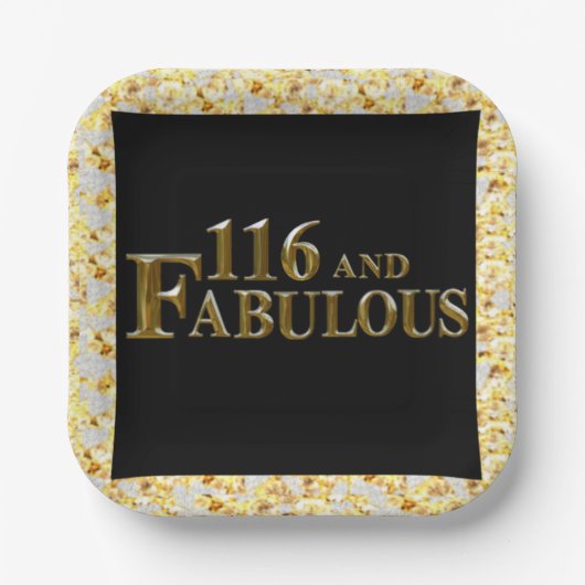 116 Geburtstag Pappteller (Vorderseite)
