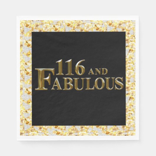 116 Geburtstag Serviette (Vorderseite)