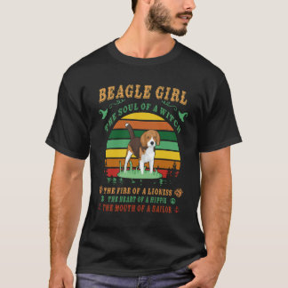 117 Beagle Mädchen das Soul Das Feuer das Herz der T-Shirt