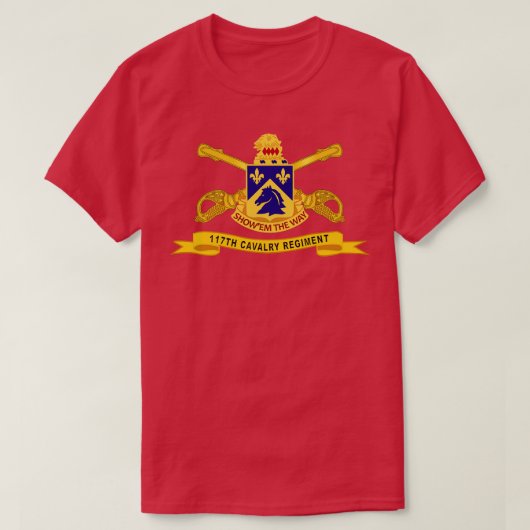 117. Cavalry Regiment w Br Ribbon T-Shirt (Design vorne)