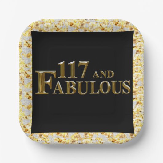 117 Geburtstag Pappteller (Vorderseite)