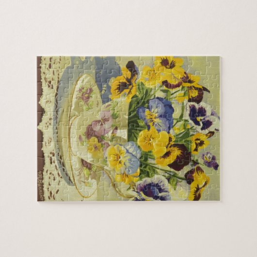 1187 Stiefmütterchen im Teacup Puzzle (Horizontal)