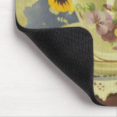 1187 Stiefmütterchen in Teetasse Mousepad (Ecke)