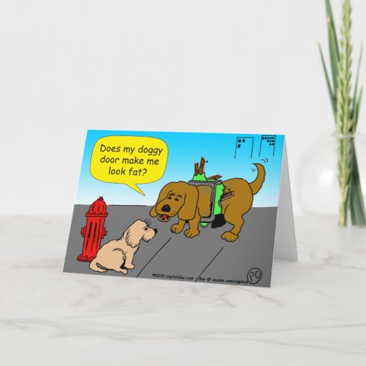 1188 lässt mich meine Hundentür fetten Cartoon aus Karte (Vorderseite)