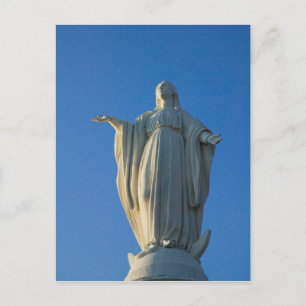 118-Fuß-Statue der Jungfrau Maria auf San Postkarte