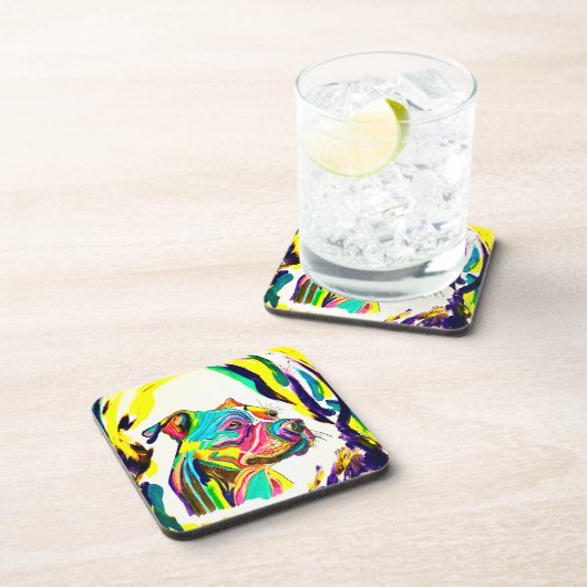 118 - Pitbull-Untersetzer Getränkeuntersetzer (Rechte Seite)