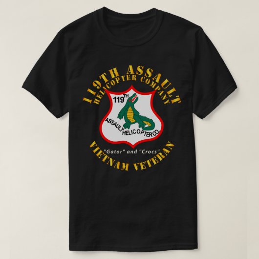 119. Assault Helicopter Company Gator and Crocs X T-Shirt (Design vorne)