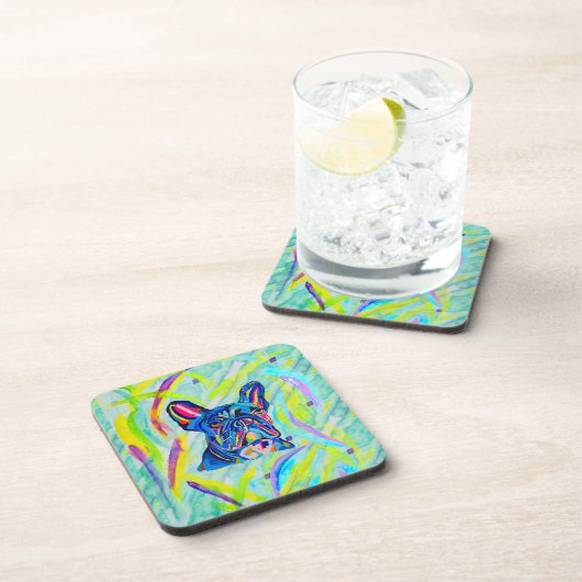 119 - Französische Bulldog-Untersetzer Getränkeuntersetzer (Rechte Seite)