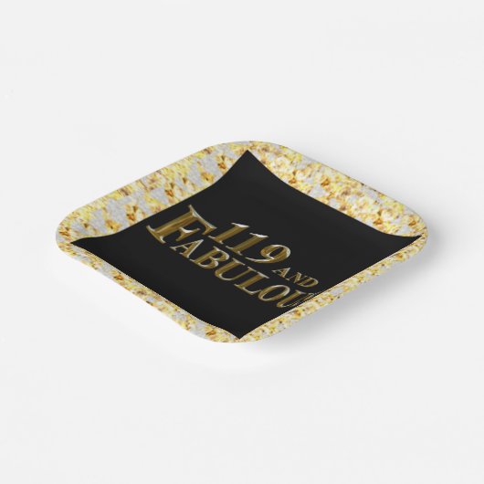 119 Geburtstag Pappteller (Gewinkelt)