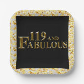 119 Geburtstag Pappteller (Vorderseite)