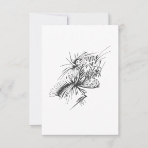 119 Schwarz-Weiß-Abstrakt-Tribal-Tattoo-Kunst Dankeskarte