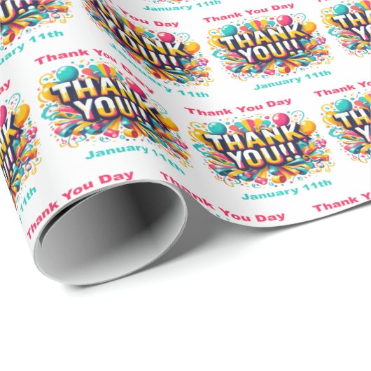 11.01. - Danke, Tag Geschenkpapier (Rolleneckpunkt)