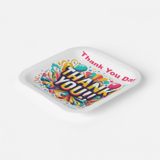 11.01. - Danke, Tag Pappteller (Gewinkelt)