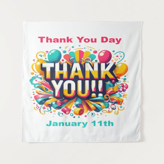 11.01. - Danke, Tag Wandteppich (Vorderseite)