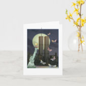 11.09. - The World Trade Center at Night Karte (Gelbe Blume)